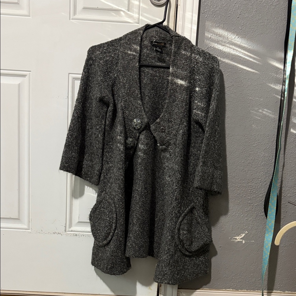 Gray Snap front BCBG MAXAZARIA Women's Sweater
